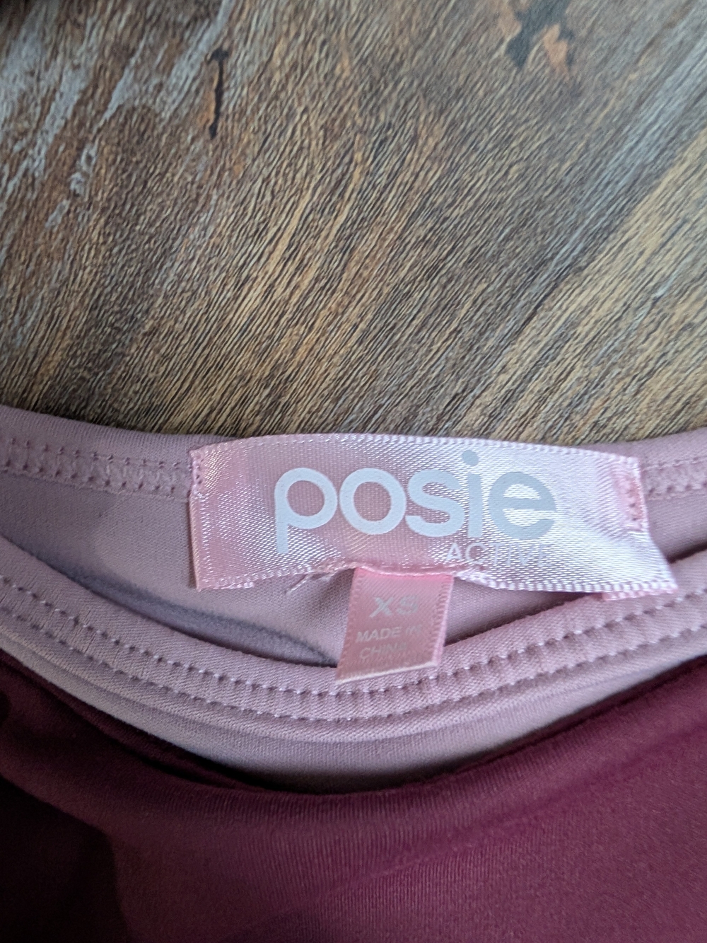 Posie Active Burgundy Pink 2-Piece Sports Bra & Leggings Set XS NWT - Picture 4 of 6
